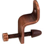Hardware Resources - 1-1/8'' Height Antique Copper Glass Retainer Clip with 3/4'' Adjustment Screw - Antique Copper