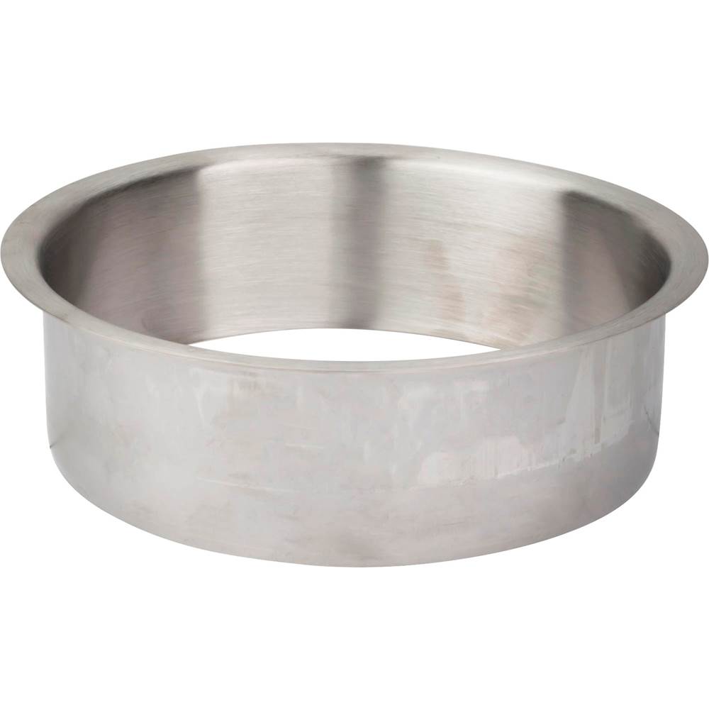 Hardware Resources - 6'' Diameter 2'' Height Brushed Stainless Steel Trash Can Ring - Stainless Steel