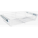 Hardware Resources - Chrome Closet Pullout Basket with Slides 14''D x 23''W x 6''H - Polished Chrome