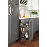 8'' Black Nickel STORAGE WITH STYLE  Metal ''No Wiggle'' Soft-close Utensil Base Pullout