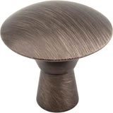 Hardware Resources - 1-1/16'' Diameter Brushed Pewter Zachary Cabinet Mushroom Knob - Brushed Pewter