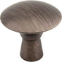 Hardware Resources - 1-1/16'' Diameter Brushed Pewter Zachary Cabinet Mushroom Knob - Brushed Pewter
