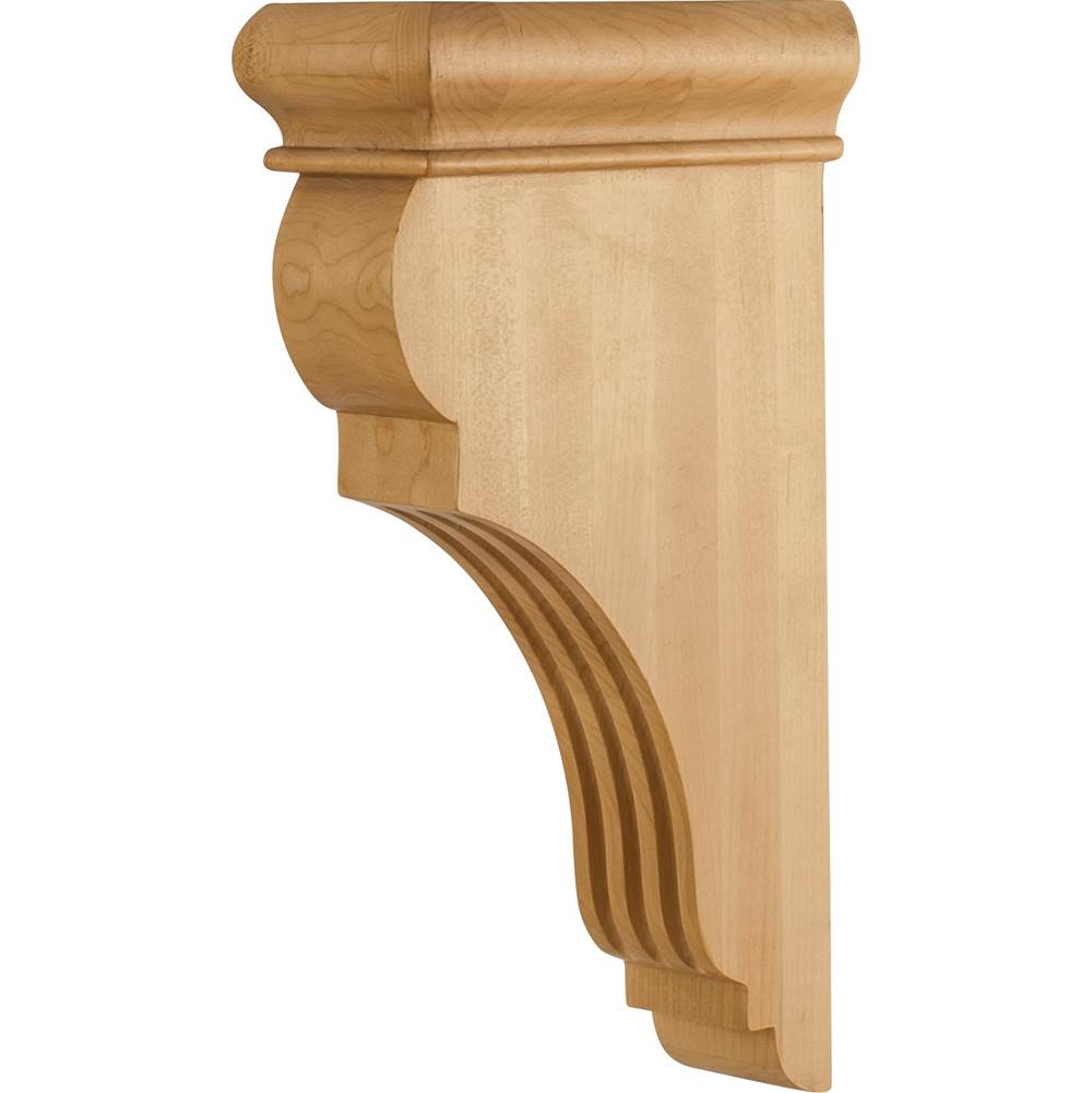 Hardware Resources - 3'' W x 6-1/2'' D x 12'' H Oak Fluted Corbel - Unfinished