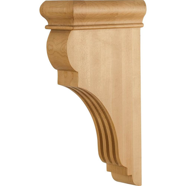Hardware Resources - 3'' W x 6-1/2'' D x 12'' H Oak Fluted Corbel - Unfinished