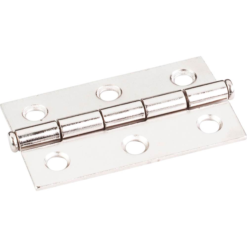 Hardware Resources - Bright Nickel 2-1/2'' x 1-1/2'' Single Half Swaged Butt Hinge - Bright Nickel