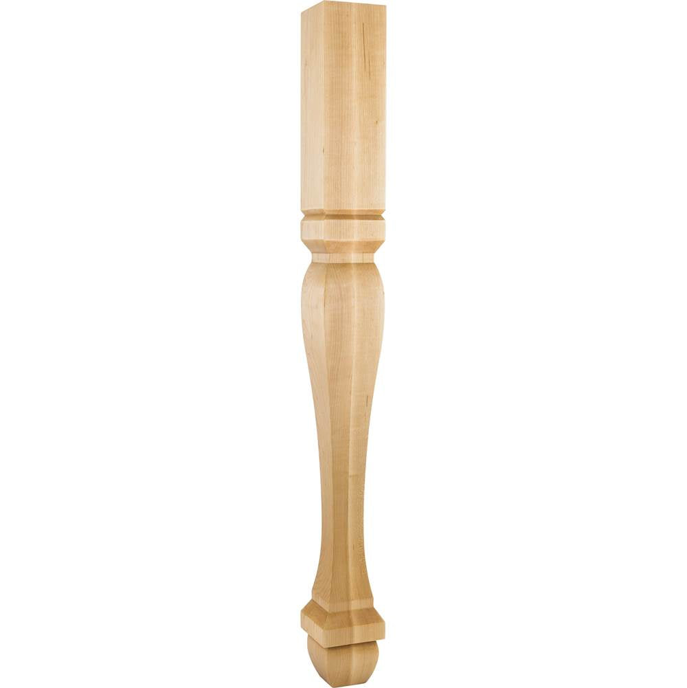 Hardware Resources - 3-1/2'' W x 3-1/2'' D x 35-1/2'' H Cherry Footed Square Post - Unfinished