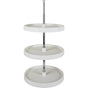 Hardware Resources - 18'' Round Three-Shelf Plastic Lazy Susan Set - White