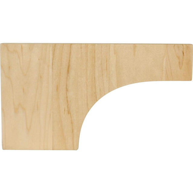 Hardware Resources - 8'' W x 7/8'' D x 4'' H White Birch Cove Pedestal Foot - Unfinished
