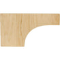 Hardware Resources - 8'' W x 7/8'' D x 4'' H White Birch Cove Pedestal Foot - Unfinished