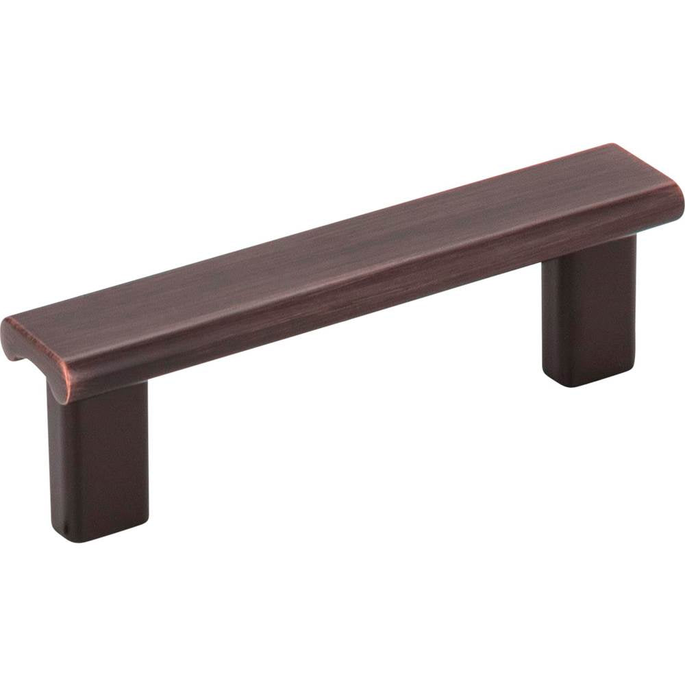 Hardware Resources - 3'' Center-to-Center Brushed Oil Rubbed Bronze Square Park Cabinet Pull - Brushed Oil Rubbed Bronze