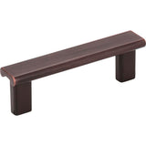 Hardware Resources - 3'' Center-to-Center Brushed Oil Rubbed Bronze Square Park Cabinet Pull - Brushed Oil Rubbed Bronze