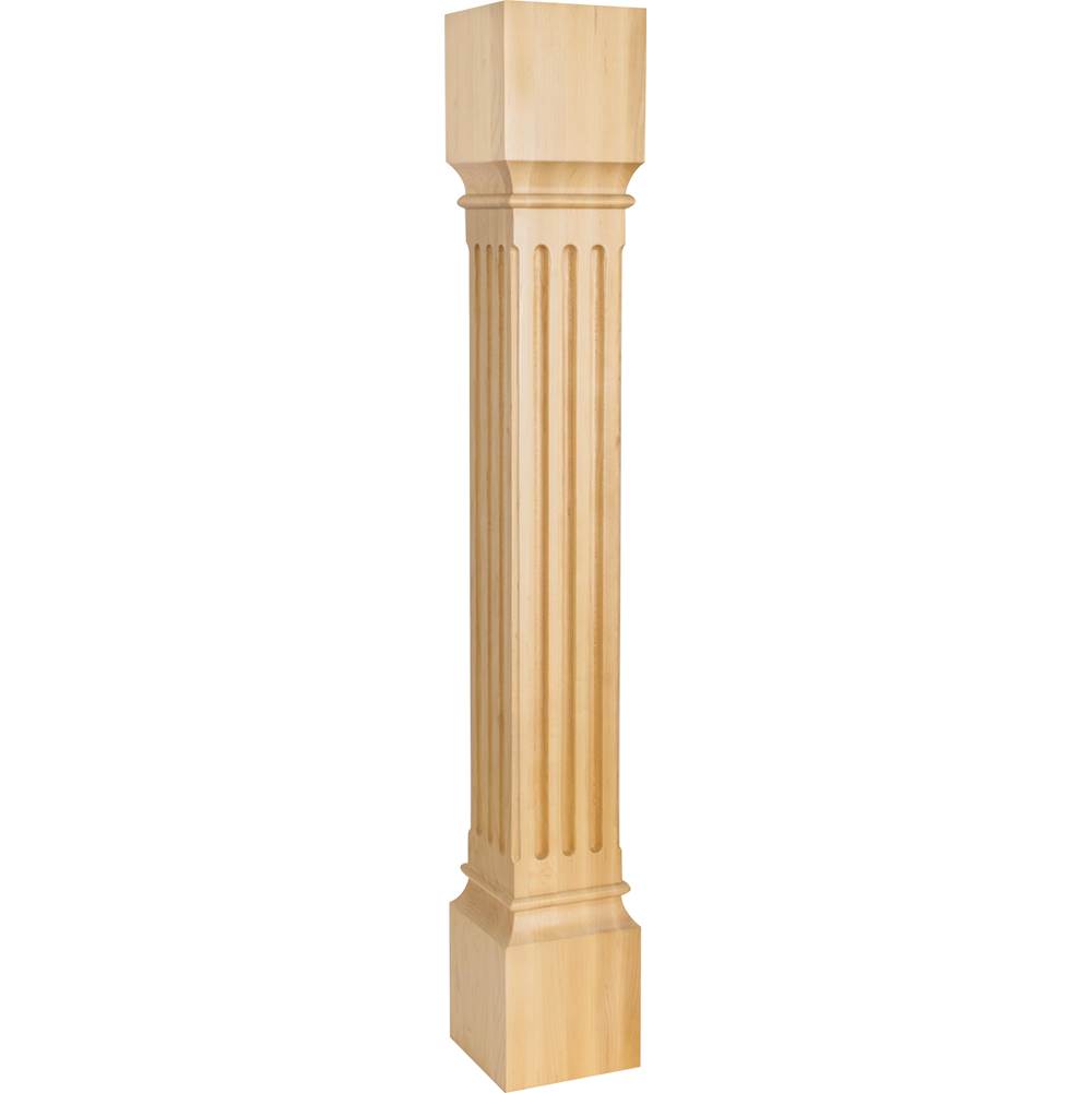 Hardware Resources - 5'' W x 5'' D x 35-1/2'' H Maple Fluted Post - Unfinished