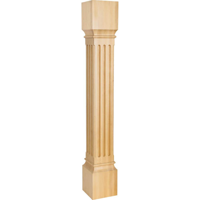 Hardware Resources - 5'' W x 5'' D x 35-1/2'' H Maple Fluted Post - Unfinished