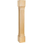 Hardware Resources - 5'' W x 5'' D x 35-1/2'' H Maple Fluted Post - Unfinished