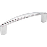 Hardware Resources - 96 mm Center-to-Center Polished Chrome Rope Detailed Lindos Cabinet Pull - Polished Chrome
