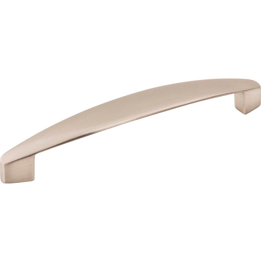 Hardware Resources - 128 mm Center-to-Center Satin Nickel Asymmetrical Belfast Cabinet Pull - Satin Nickel