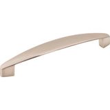 Hardware Resources - 128 mm Center-to-Center Satin Nickel Asymmetrical Belfast Cabinet Pull - Satin Nickel