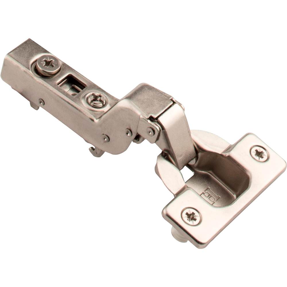 Hardware Resources - 110 degree Heavy Duty Inset Cam Adjustable Self-close Hinge with Press-in 8 mm Dowels - Polished Nickel