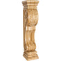 Hardware Resources - 8'' W x 8'' D x 36'' H Maple Acanthus Fireplace Corbel - Unfinished