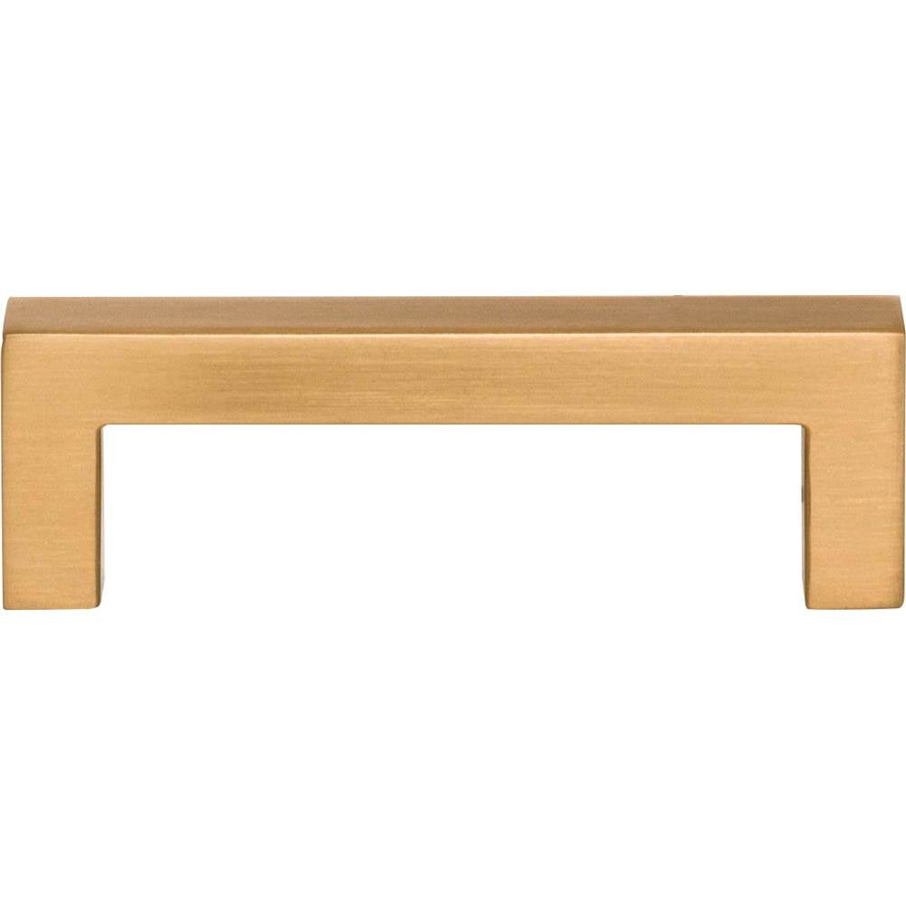 3'' Center-to-Center Brushed Gold Square Stanton Cabinet Bar Pull