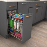5'' Black Nickel STORAGE WITH STYLE  Metal ''No Wiggle'' Under Drawer Base Pullout, Preassembled with Soft-close Slides