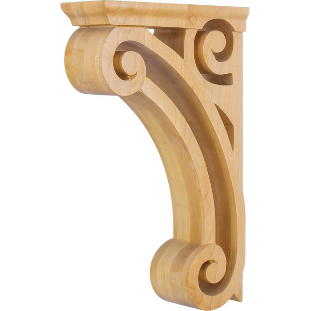 Hardware Resources - 3'' W x 9-3/8'' D x 14'' H Maple Open Space Corbel - Unfinished