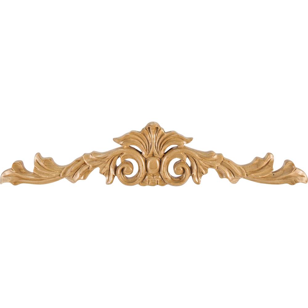 Hardware Resources - 15-1/4'' W x 1/2'' D x 3-1/4'' H Cherry Acanthus Onlay - Unfinished