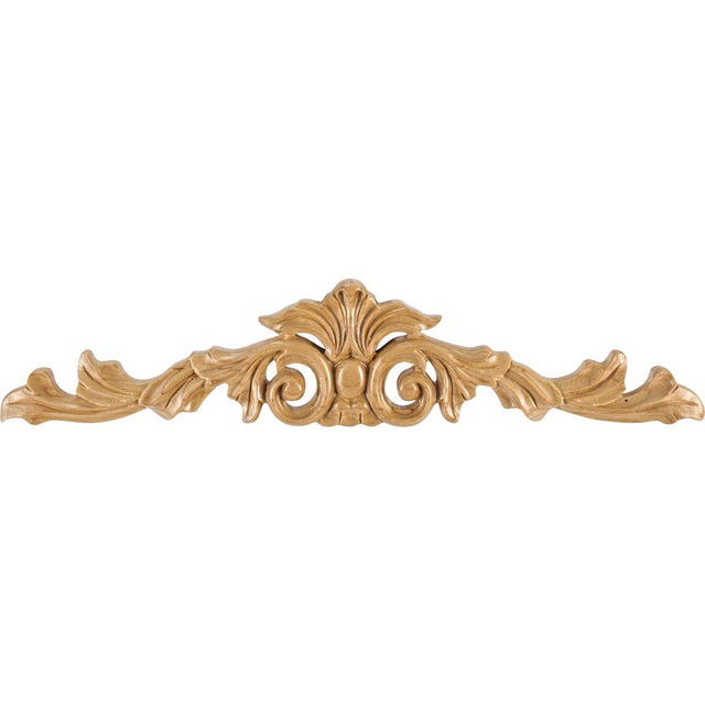 Hardware Resources - 15-1/4'' W x 1/2'' D x 3-1/4'' H Cherry Acanthus Onlay - Unfinished