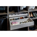 Black Felt 5-Compartment Jewelry Organizer Drawer