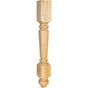 Hardware Resources - 4-1/2'' W x 4-1/2'' D x 35-1/2'' H Rubberwood Turned Leg - Unfinished