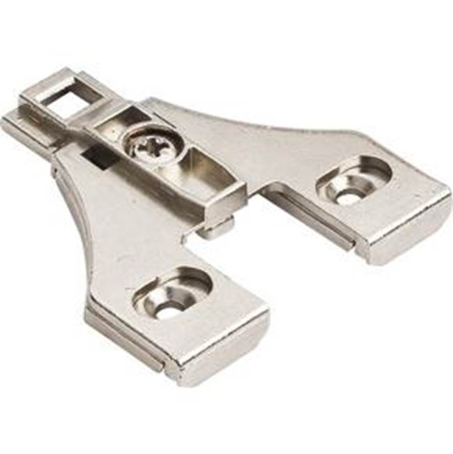 Hardware Resources - Heavy Duty 3 mm Cam Adj Zinc Die Cast Plate No Screws Recommended for 125 degree Hinge for 500 Series Euro Hinges - Polished Nickel