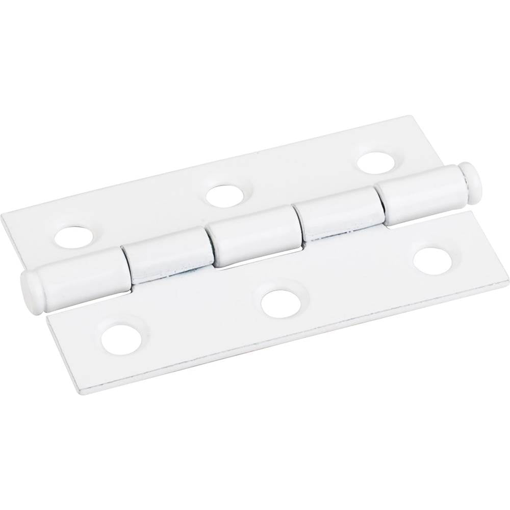 Hardware Resources - Bright White 2-1/2'' x 1-1/2'' Single Half Swaged Butt Hinge - Bright White