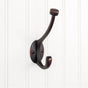 Hardware Resources - 5-1/2'' Brushed Oil Rubbed Bronze Pilltop Double Prong Wall Mounted Hook - Brushed Oil Rubbed Bronze