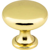 Hardware Resources - 1-3/16'' Diameter Polished Brass Madison Cabinet Mushroom Knob - Polished Brass