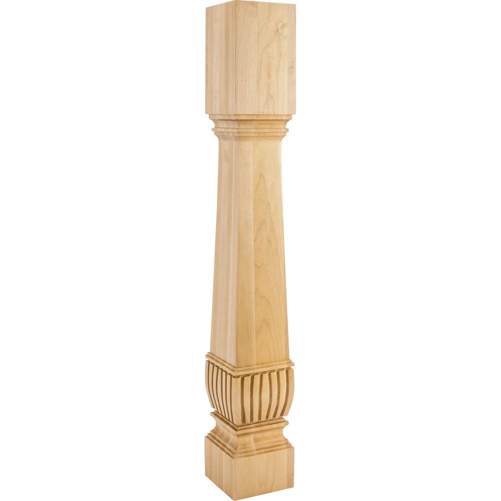 Hardware Resources - 5'' W x 5'' D x 35-1/2'' H Rubberwood Arts and Crafts Post - Unfinished