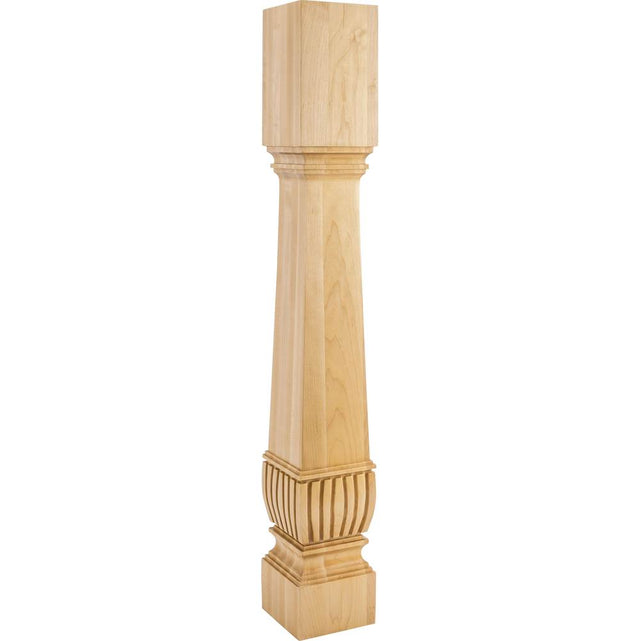Hardware Resources - 5'' W x 5'' D x 35-1/2'' H Rubberwood Arts and Crafts Post - Unfinished