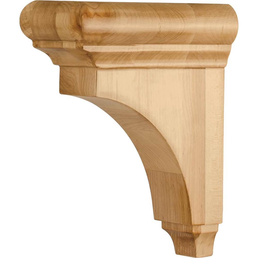 Hardware Resources - 3'' W x 6-1/2'' D x 8'' H Hard Maple Bullnose Cap Corbel - Unfinished