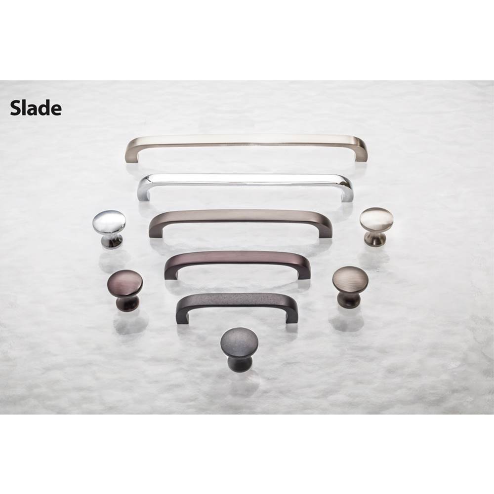 128 mm Center-to-Center Brushed Pewter Square Slade Cabinet Pull