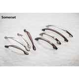 96 mm Center-to-Center Brushed Pewter Arched Somerset Cabinet Pull