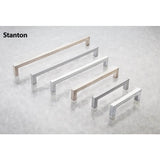 320 mm Center-to-Center Brushed Gold Square Stanton Cabinet Bar Pull