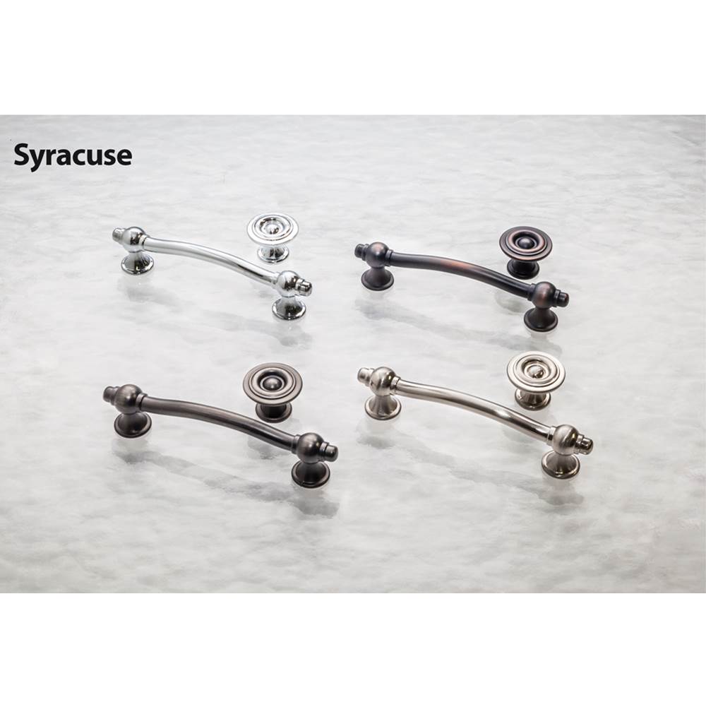 96 mm Center-to-Center Brushed Pewter Syracuse Cabinet Bar Pull