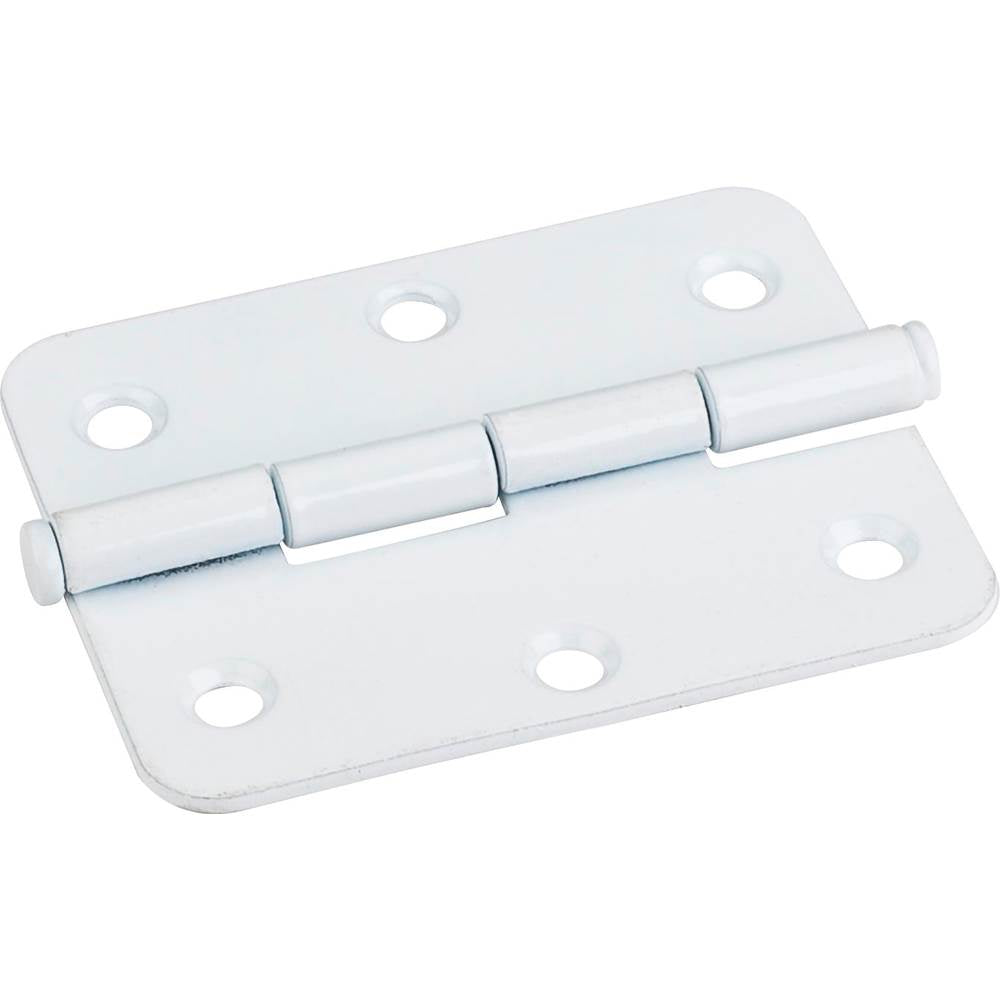 Hardware Resources - White  2-1/2'' x 2'' Radius Butt Hinge - White