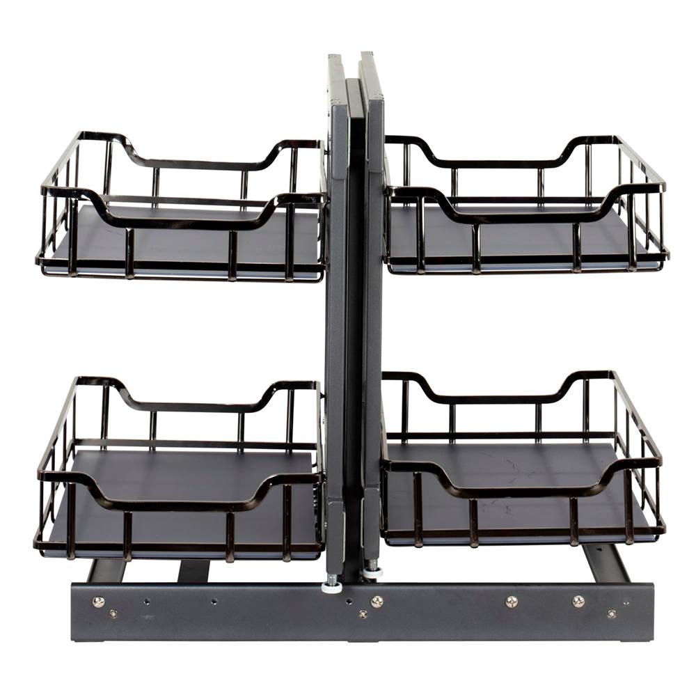 STORAGE WITH STYLE  Black Nickel 15'' Blind Corner Organizer