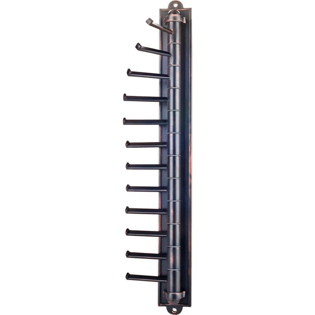 Hardware Resources - Brushed Oil Rubbed Bronze 12-Hook Cascading Tie Organizer - Brushed Oil Rubbed Bronze