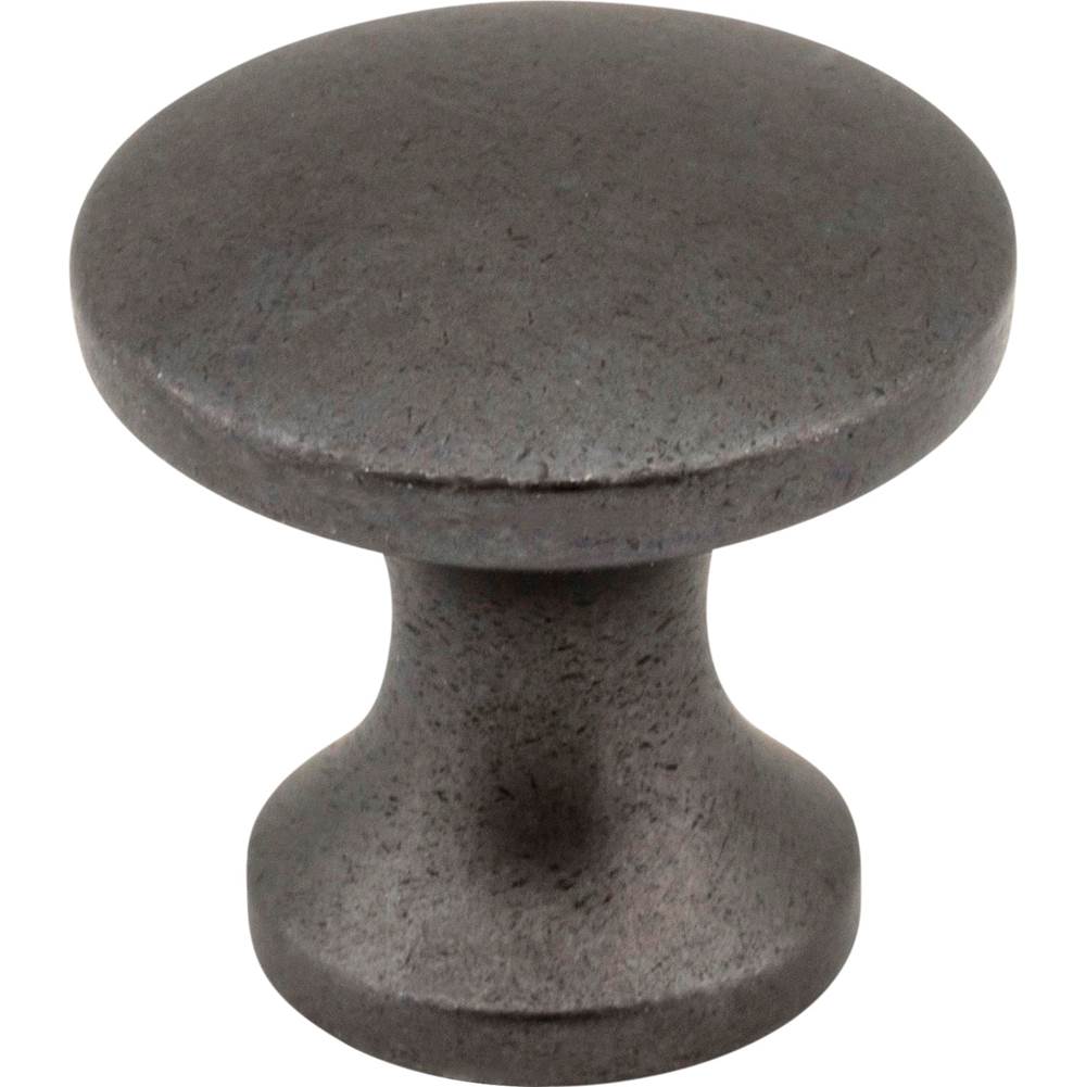 Hardware Resources - 1'' Diameter Gun Metal Slade Cabinet Mushroom Knob - Gun Metal