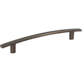 Hardware Resources - 160 mm Center-to-Center Brushed Pewter Square Thatcher Cabinet Bar Pull - Brushed Pewter