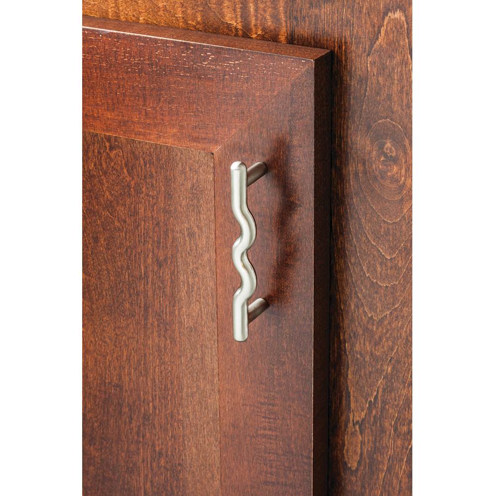 3'' Center-to-Center Matte Black Wavy Verona Cabinet Pull