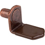 Hardware Resources - Antique Copper 1/4'' Pin Angled Shelf Support with 3/4'' Arm and Brown Plastic Sleeve - Priced and Sold by the Thousand - Antique Copper