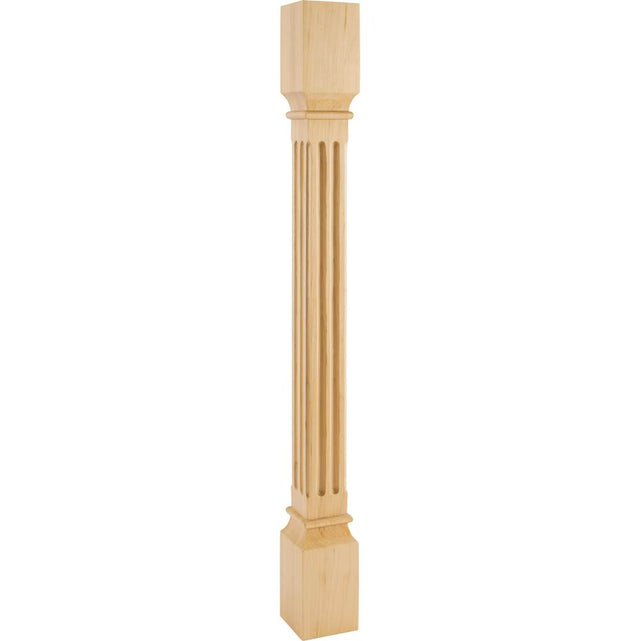 Hardware Resources - 3-1/2'' W x 3-1/2'' D x 35-1/2'' H Cherry Fluted Post - Unfinished