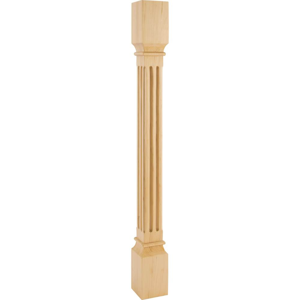 Hardware Resources - 3-1/2'' W x 3-1/2'' D x 35-1/2'' H Alder Fluted Post - Unfinished